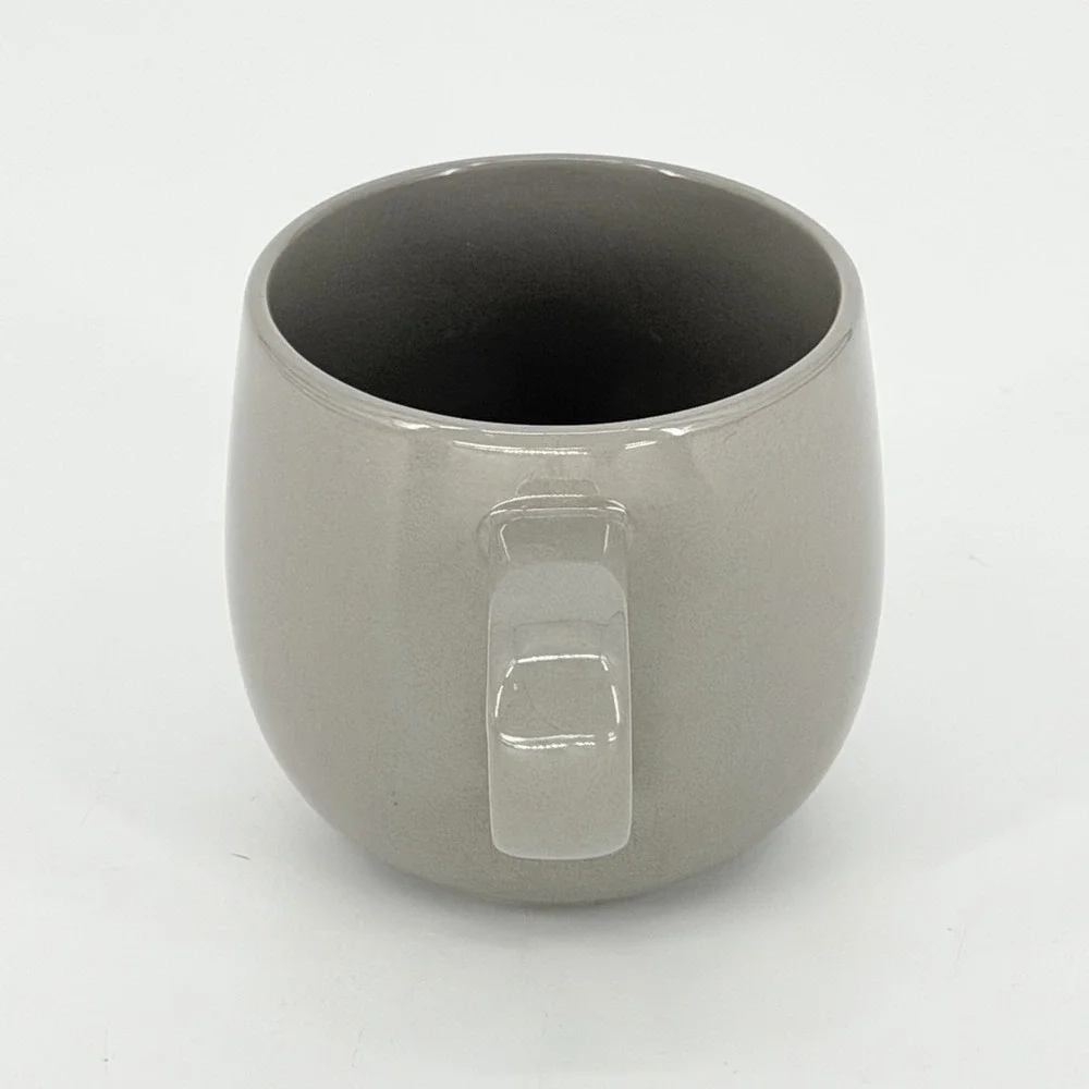 Crate & Barrel Camden Gray Stoneware Coffee Mug Cup‎ Retired Thailand 3.5